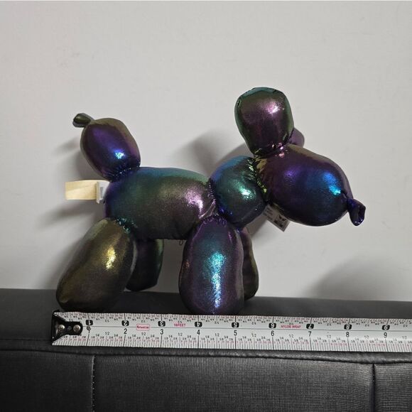 Iridescent Halloween Balloon Dog Plush Stuffed Animal 8” Long Cute - Picture 8 of 8